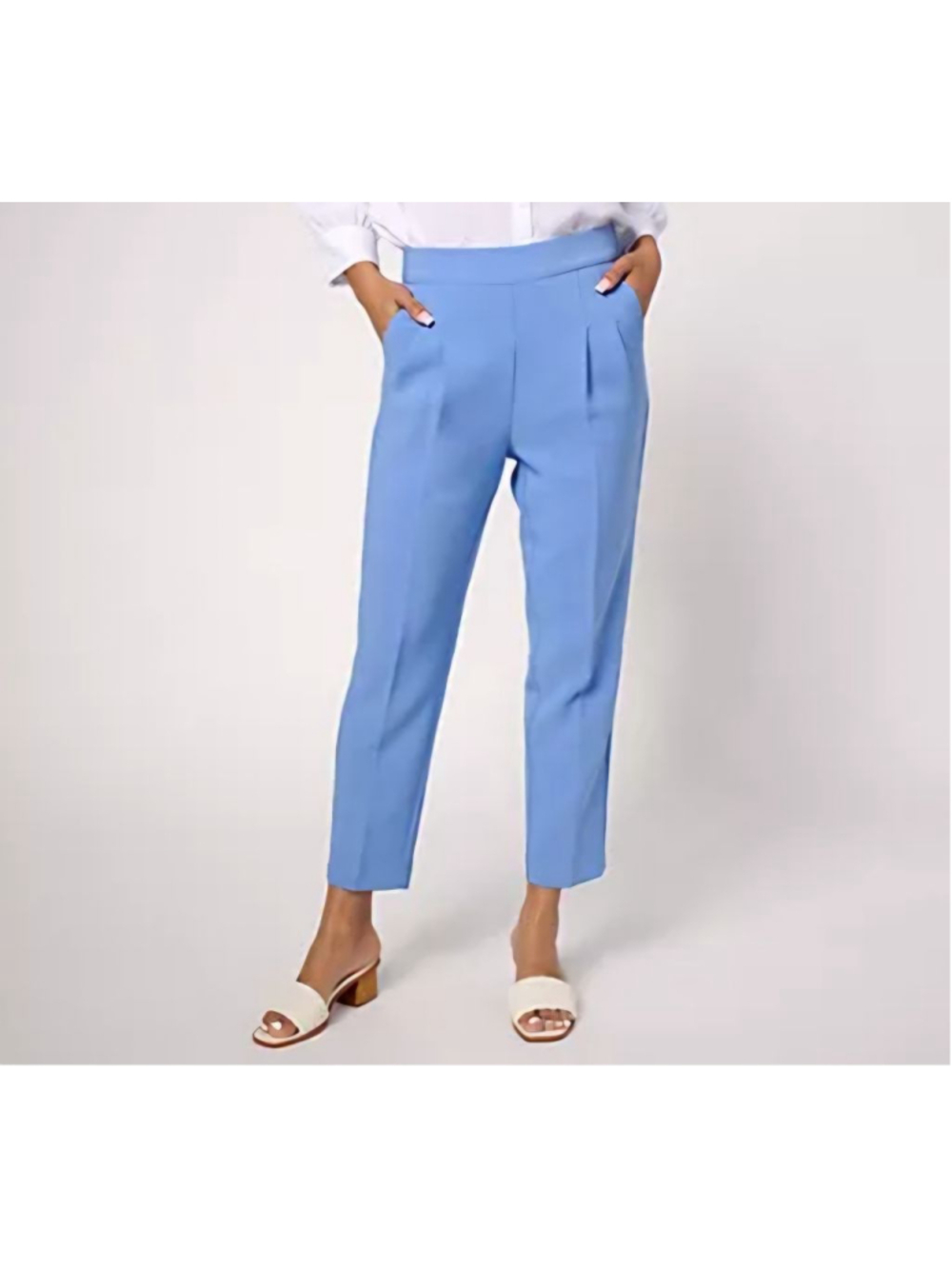 Women's ISAACMIZRAHILIVE Blue Ankle & Cropped Pants 3X